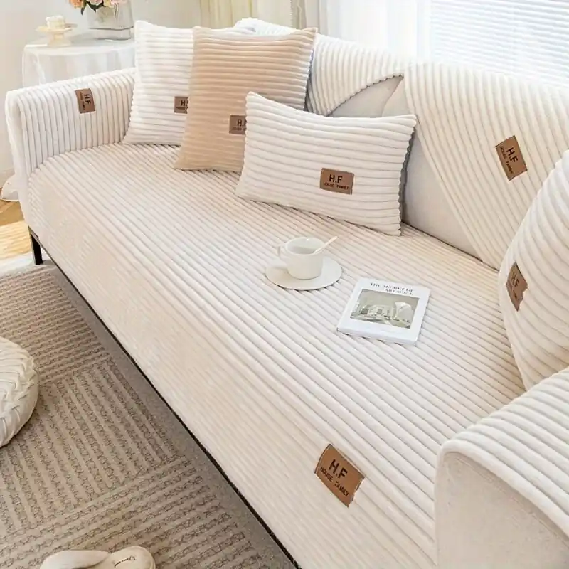 Thick Warm Plush Sofa Cover Petfriendly Antislip Antiscratch For Home Decor