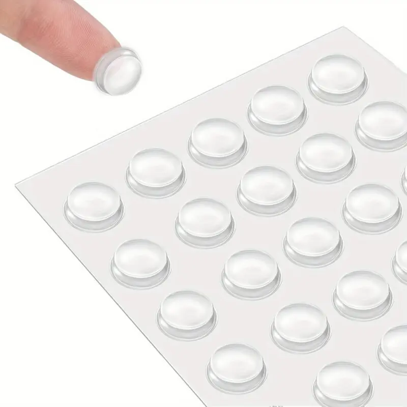 100pcs Selfadhesive Clear Cabinet Door Bumpers For Kitchen Drawers Frames