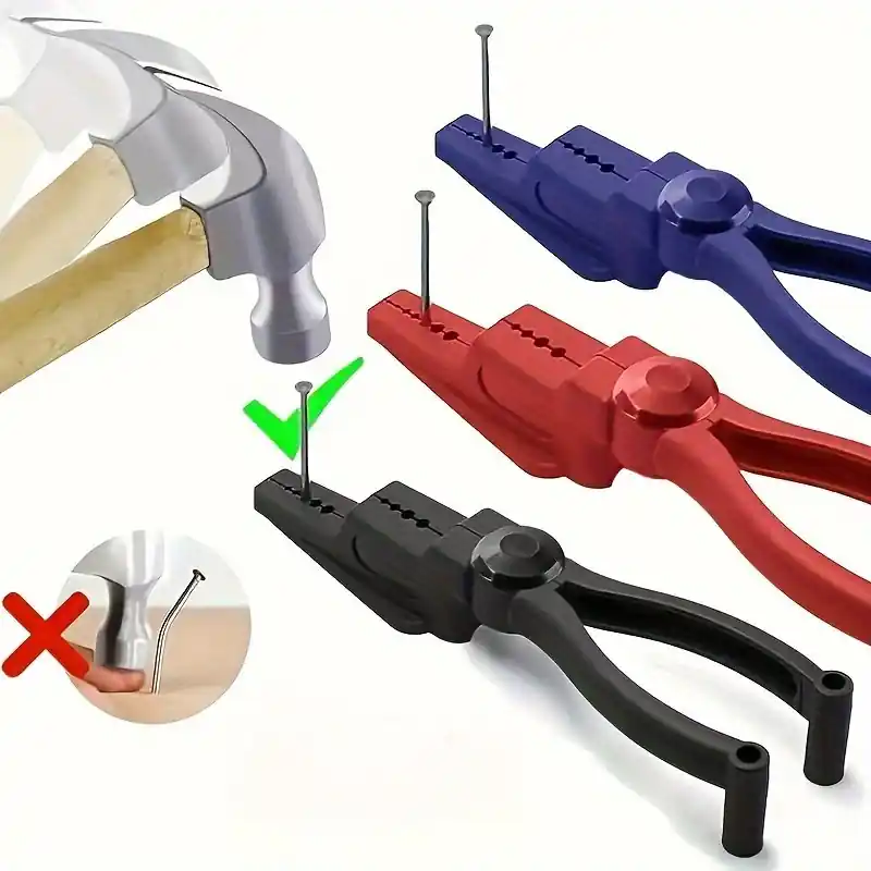1pc Safety Nail Assist Tool Hammer Prevention Clamp Cement Steel Cover