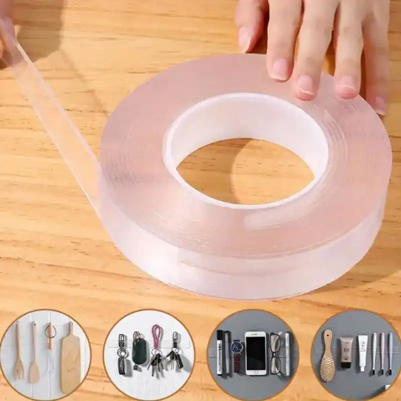 Reusable Waterproof Nano Doublesided Adhesive Mounting Tape Transparent Strong