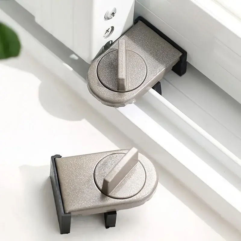 2pcs Antitheft Aluminum Alloy Sliding Door Window Safety Locks