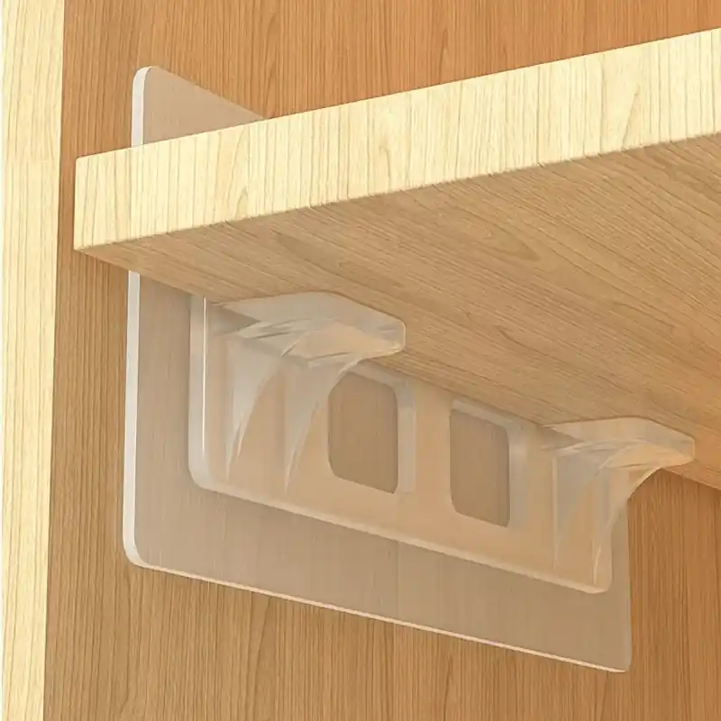 10pcs Nodrill Adhesive Shelf Brackets For Kitchen Cabinets Bookshelves 119x48cm