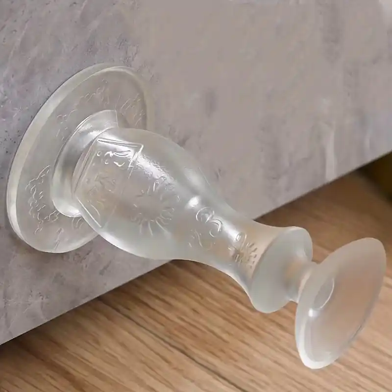 Silicone Door Stopper Anticollision Punchfree Walltoilet Door Protector 12pcs