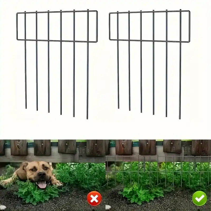 Decorative Metal Garden Fence 510pcs Animal Barrier Dog Defense Outdoor Yard Decor