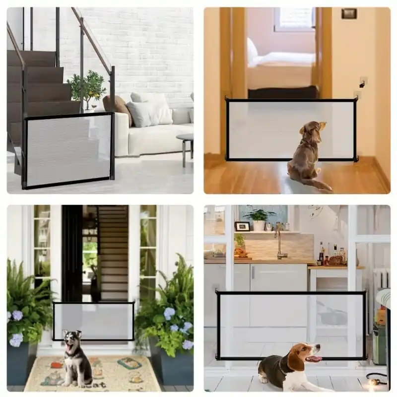 Large Portable Pet Safety Fence Nonpunch Assembly Stair Isolation Net