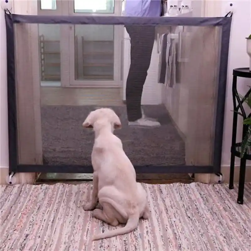 Portable Folding Pet Barrier Nodrill Dog Divider Security Fence