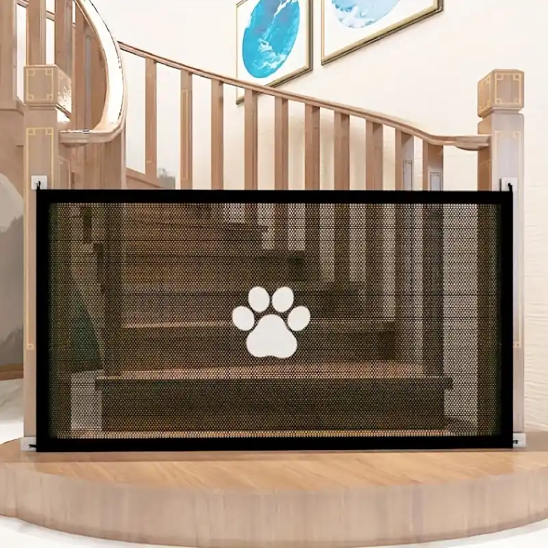 Portable Folding Pet Gate Dog Safety Mesh Fence Isolation Protection