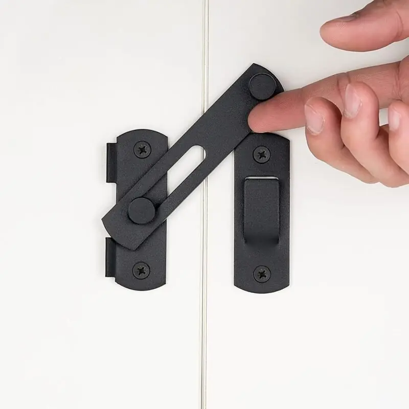 Matte Black Stainless Steel Barn Door Latch For Gates Closets