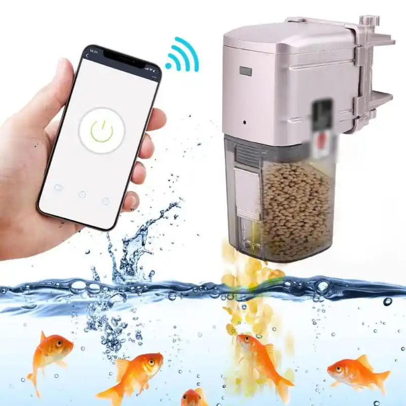 Automatic Aquarium Feeder Wifi Remote Control Intelligent Timing Fish Tank