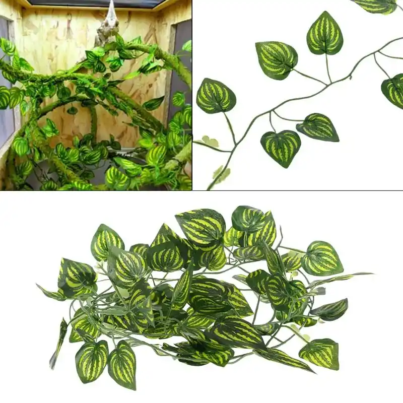 Reptile Terrarium Decor Artificial Vine For Lizards Chameleons Rest Climb