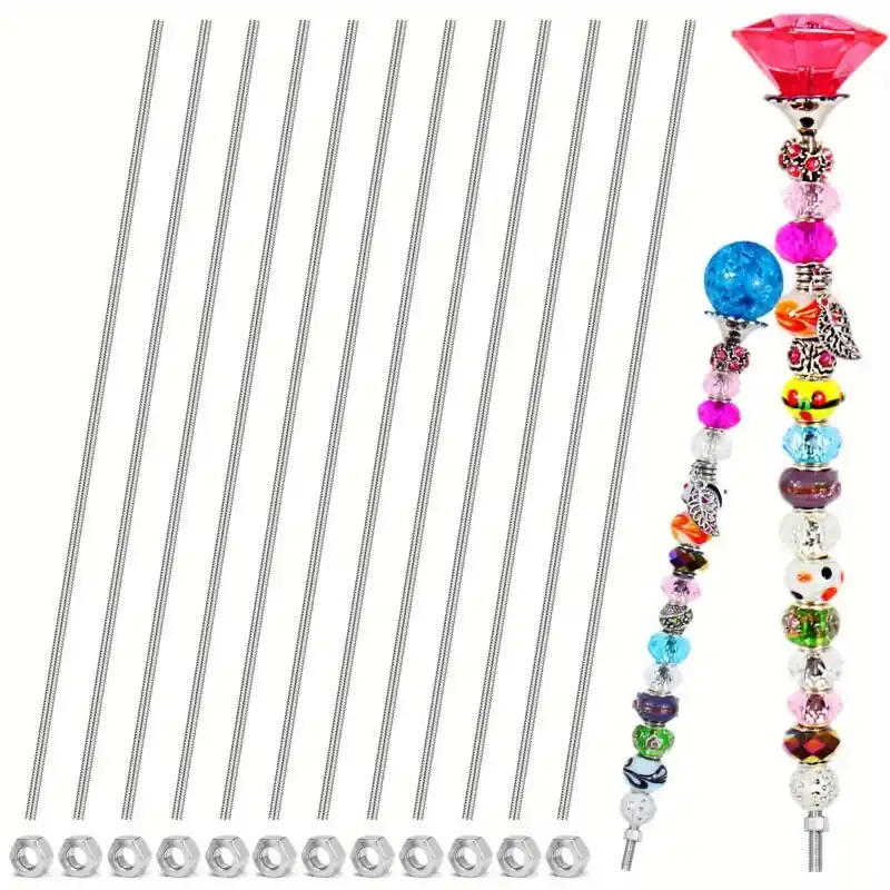 12pack M4 Stainless Steel Threaded Rodsstuds For Diy Industrial Use