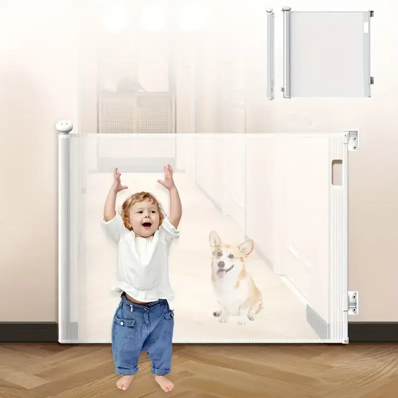 Extra Wide Baby Gate For Stairs And Doorways Punchfree Retractable Indooroutdoor Use