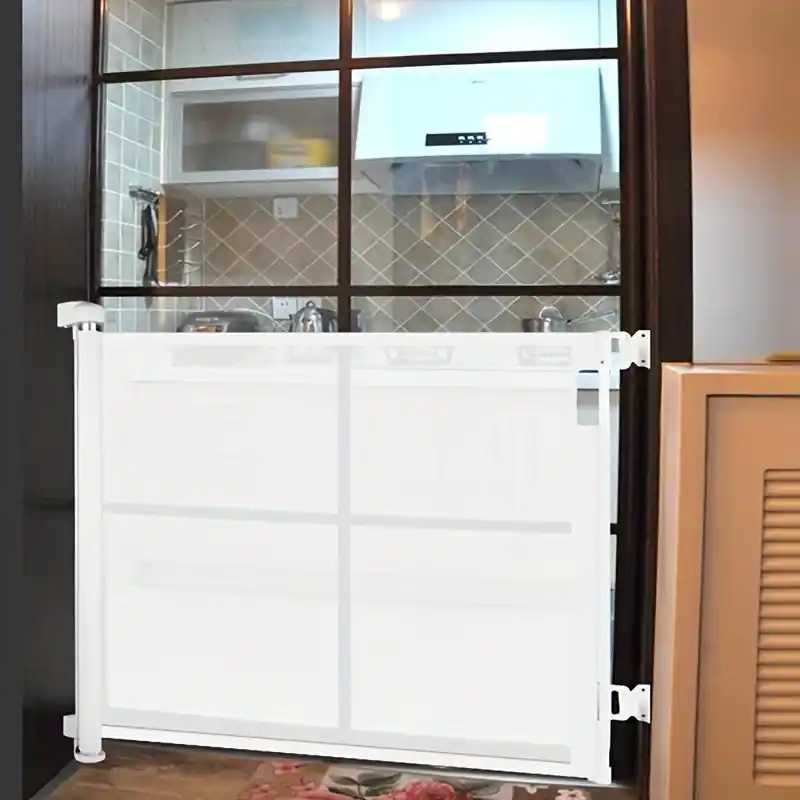 Retractable Safety Gate For Dogs Babies Children Ideal For Stairs Doorways