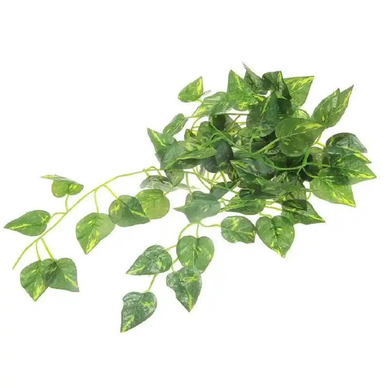 2m Reptile Terrarium Decor Artificial Scindapsus Aureus Vine For Chameleon Lizard