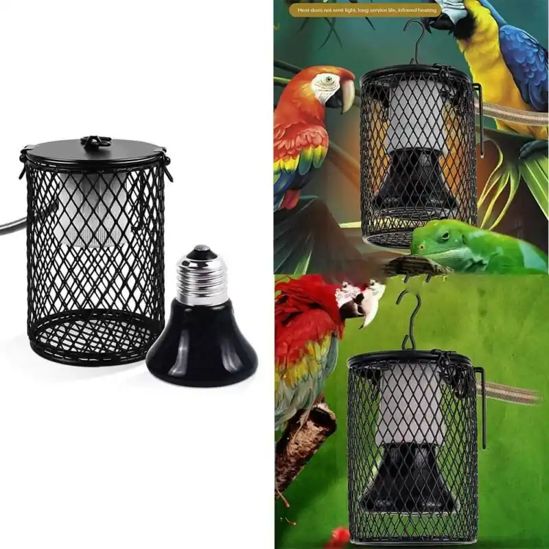Reptile Heating Lamp With Antiscorch Bracket For Turtles Ceramic Infrared Bulb