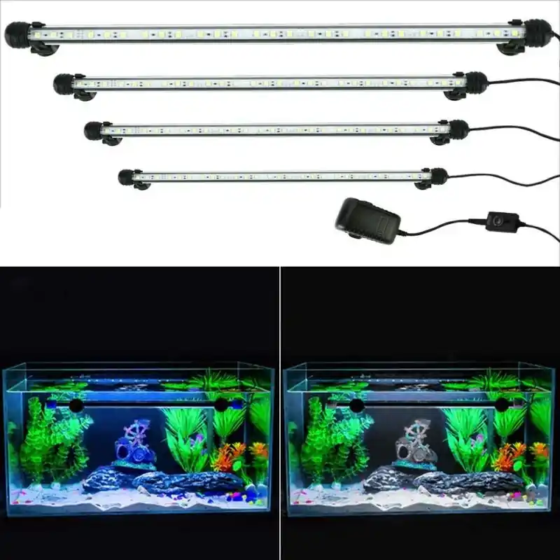 19cm Submersible Rgb Aquarium Led Light Bar Bluewhite Waterproof Fish Tank Lamp