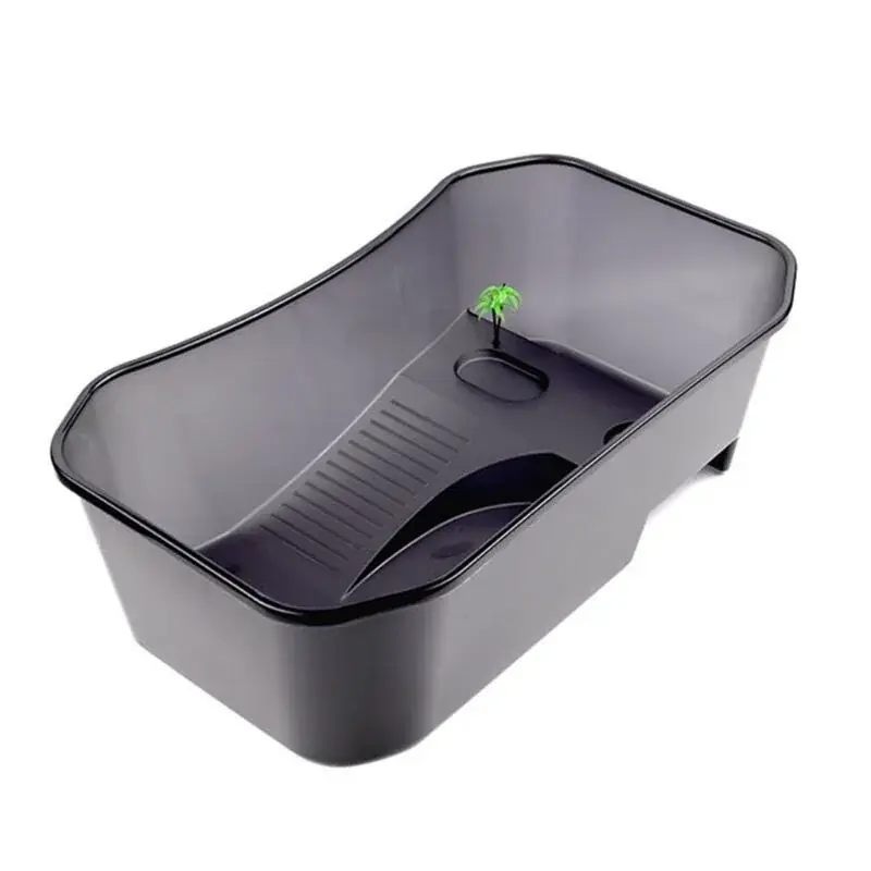 Reptile Basking Platform Turtle Tank Aquarium With Breeding Feeding Area