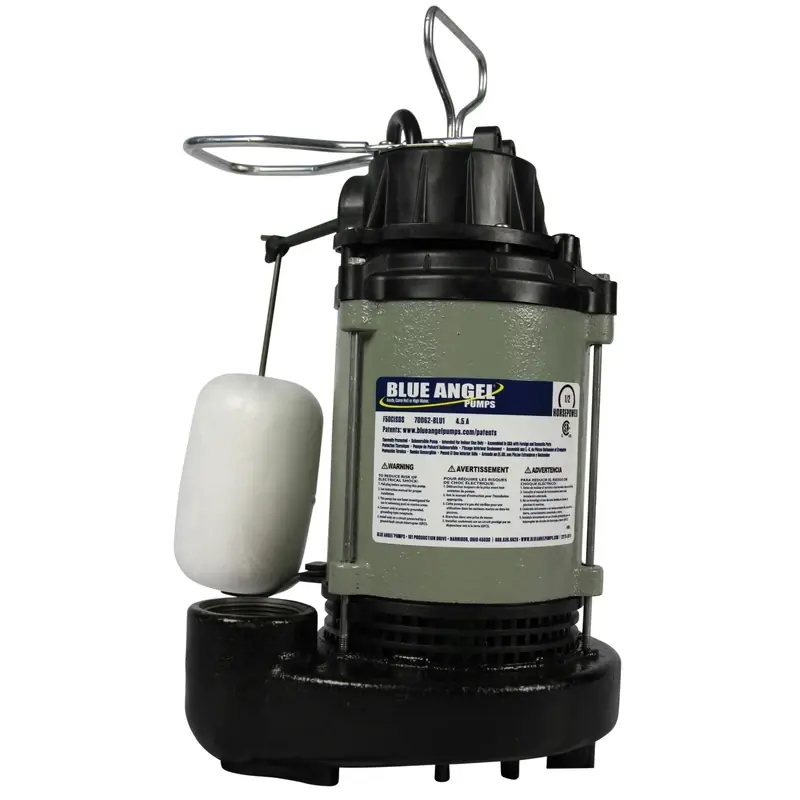 Wayne Pumps Blue Angel 1/2 Hp 5220 Gph Cast Iron Submersible Sump Pump F50cisds