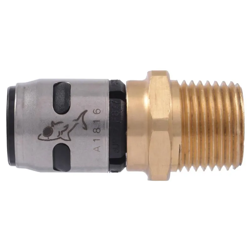 SharkBite EvoPEX 1/2 In. Push X 1/2 In. D MPT Brass Adapter