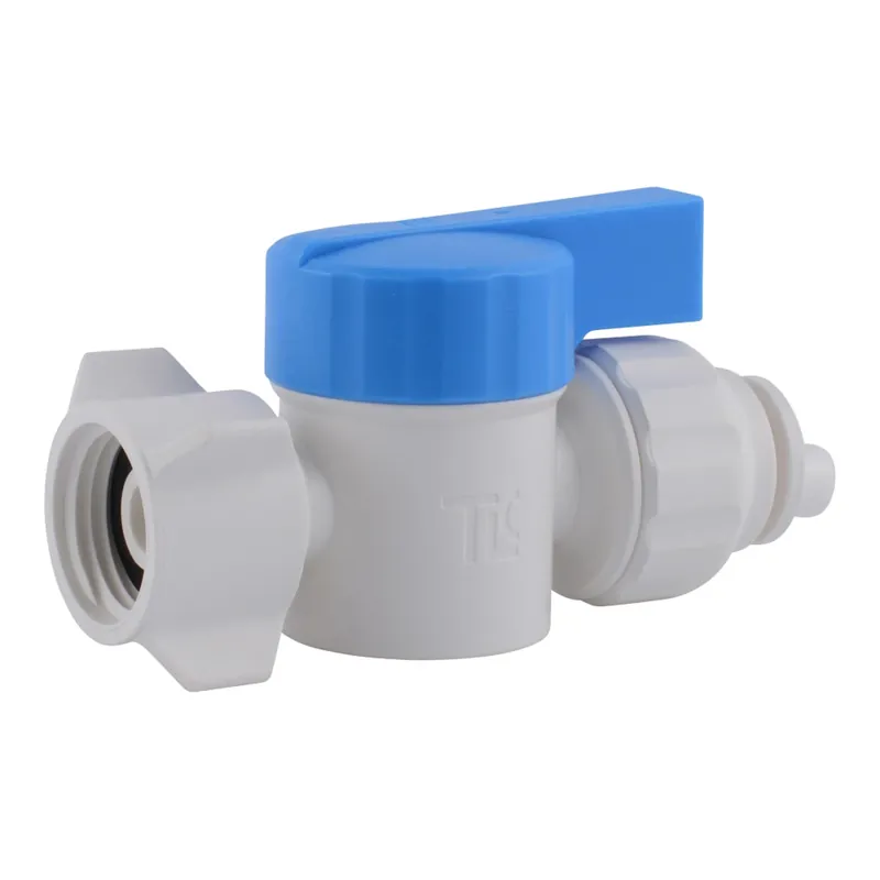 Quick Connect 1/2 In. Push X 1/2 In. Fpt Plastic Straight Stop Valve