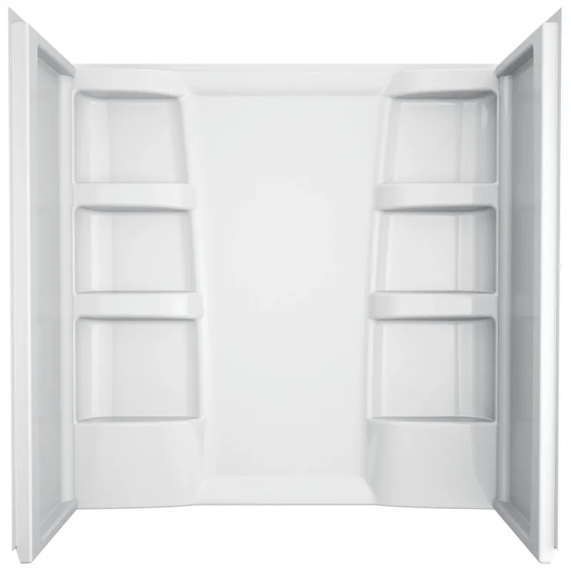 Hycroft 3-piece 60 In. L X 30 In. D White Bathtub Wall Kit