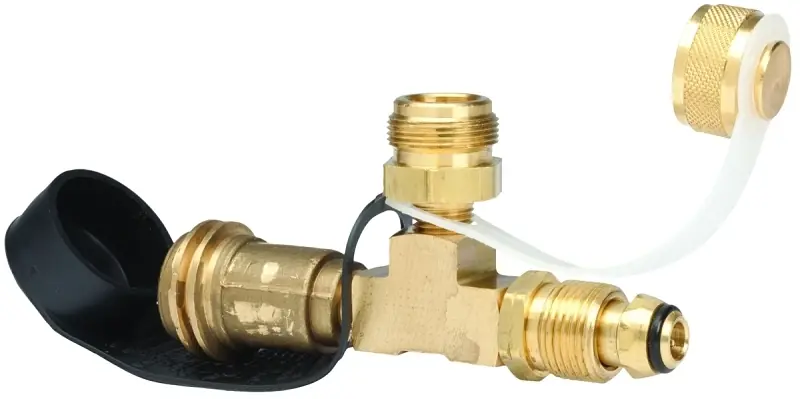 Brass Cylinder Adapter F273751 For Propane Use With Lanterns And Bbqs