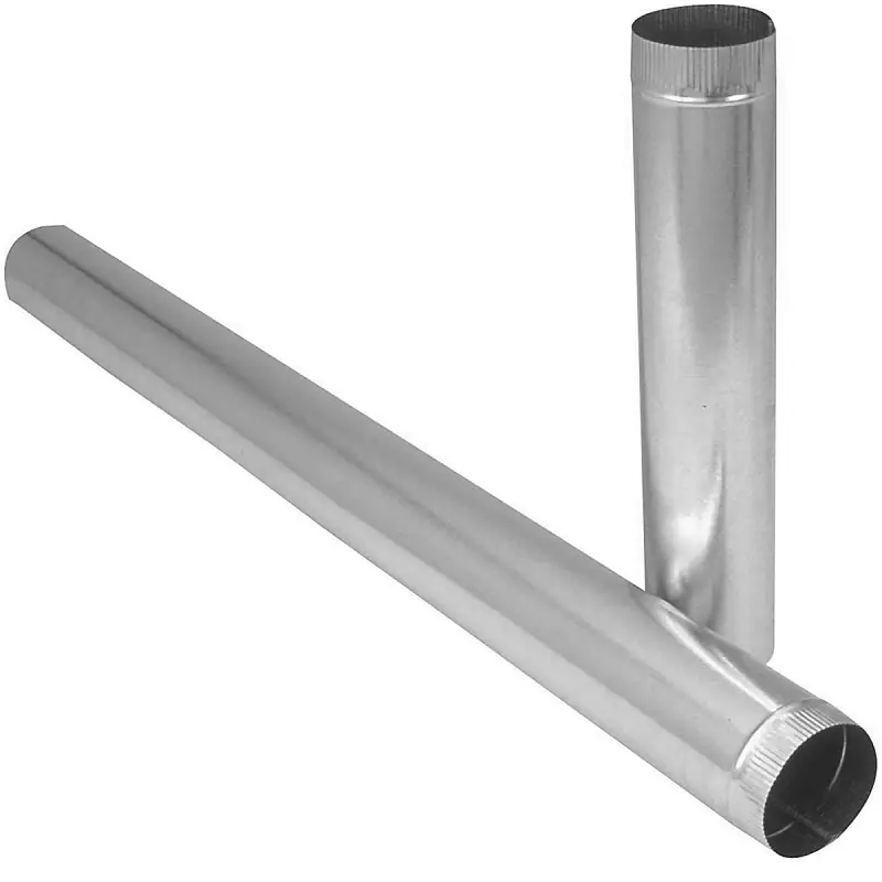 30 Gauge 5 In. X 60 In. Galvanized Steel Furnace Pipe