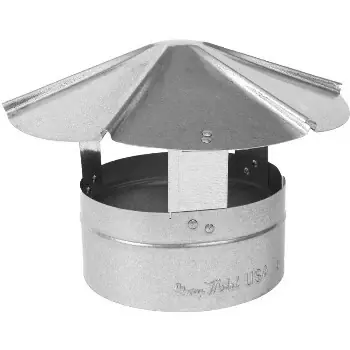4 Inch Galvanized Shanty Cap For Chimneys By Imperial Manufacturing