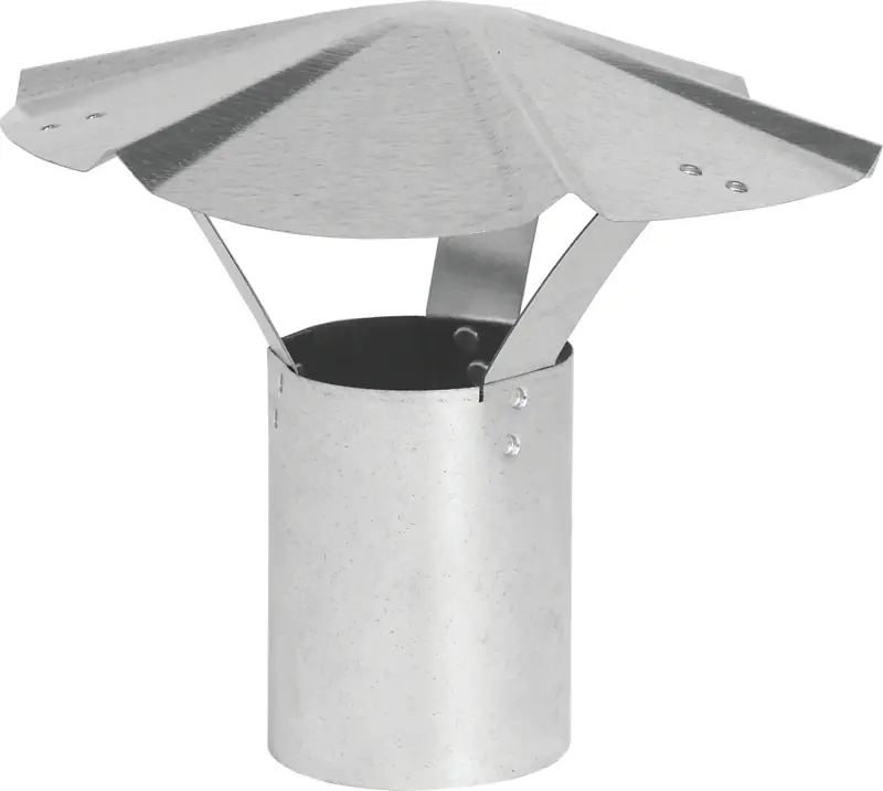 HVAC Duct Pipe Galvanized Round Vent Cap, 5 In.