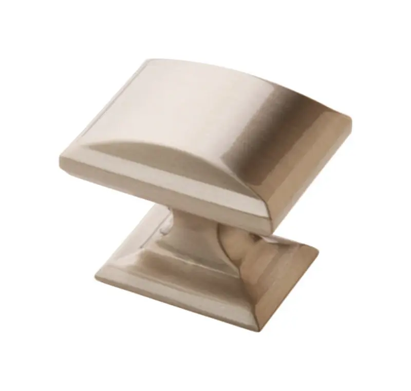 Amerock Candler Rectangle Cabinet Knob 1-1/4 In. D 1-1/8 In. Satin Nickel 5 Pk