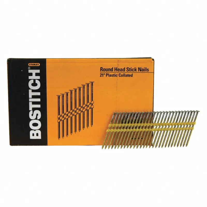 Bostitch 3 In. L X 10 Ga. Straight Strip Hot-Dip Galvanized Framing Nails 21 Deg 4,000 Pk