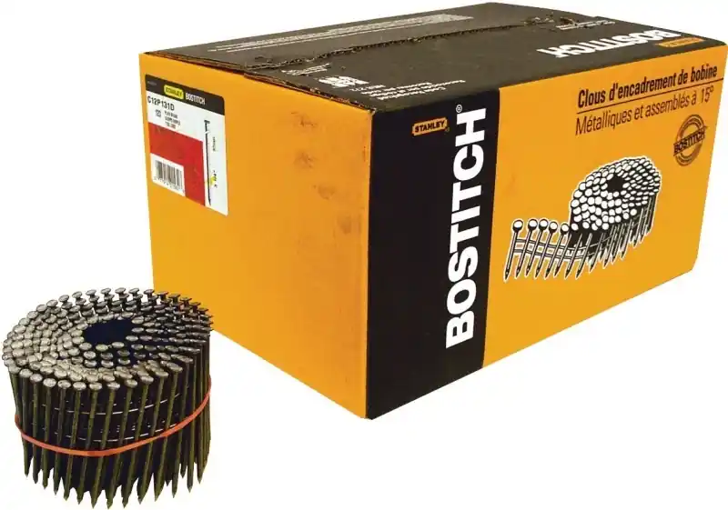 Bostitch 3-1/2 In. L X 11 Ga. Angled Coil Coated Nails 15 Deg 2,700 Pk