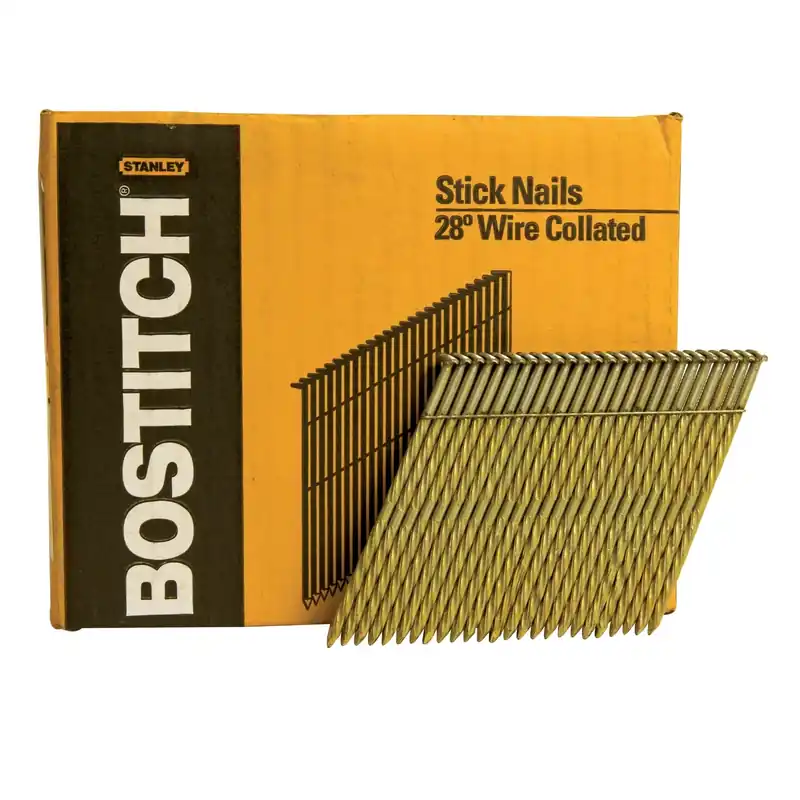 Bostitch 3-1/4 In. L X 10 Ga. Angled Strip Galvanized Framing Nails 28 Deg 2000 Pk