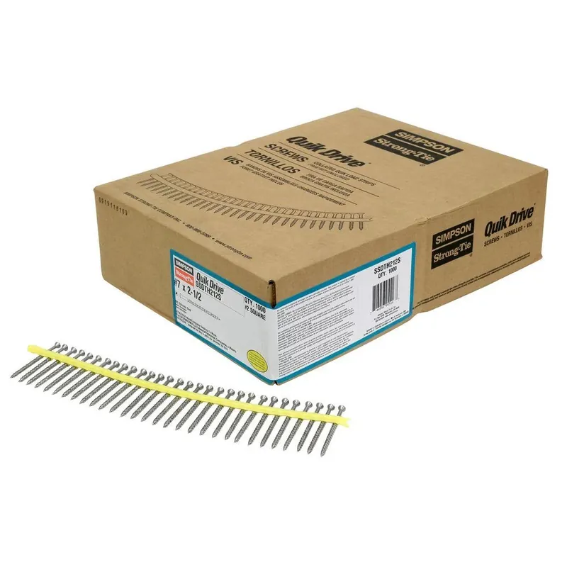 Quik Drive No. 7 Sizes X 2.5 In. L Silver Square Trim Head Deck Screws 1000 Pk