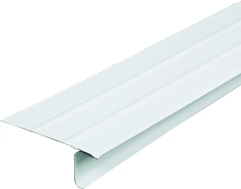 Drip Edge, Aluminum, Economy, White, .011 In., 1 Ft. X 2.43 X 120 In.