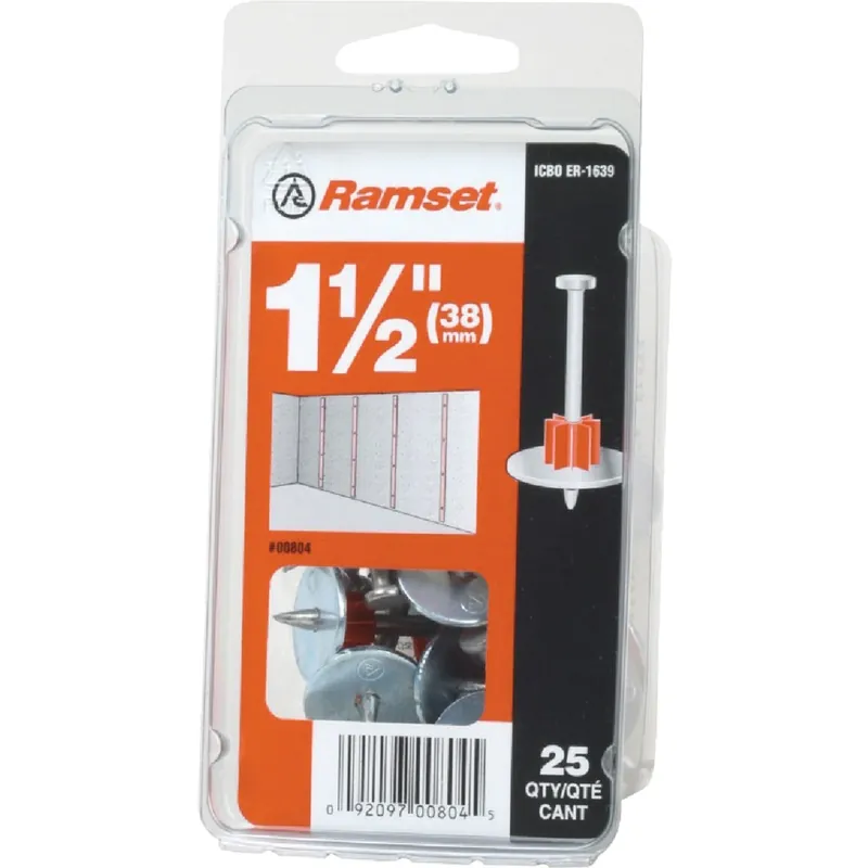 Ramset .3 In. D X 1-1/2 In. L Steel Round Head Drive Pin 25 Pk