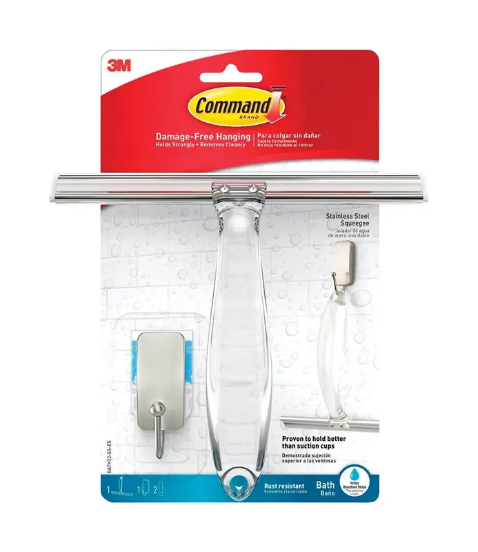 3M Command Small Metal Bath Squeegee 1 Pk