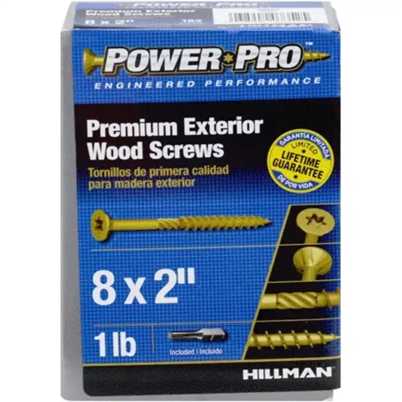 HILLMAN Power Pro No. 8 In. X 2 In. L Bronze Star Flat Head Premium Deck Screws 1 Lb 141 Pk