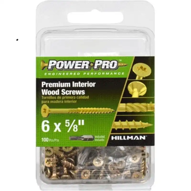 HILLMAN Power Pro No. 8 In. X 2-1/2 In. L Stainless Steel Star Trim Head Premium Deck Screws 5 Lb 58