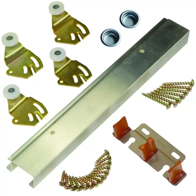 Johnson Hardware 2200 48 In. L Aluminum By-Pass Door Hardware Set