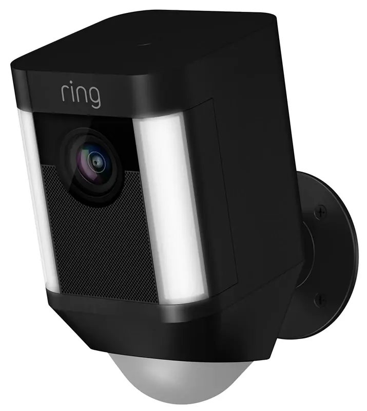 Smart Spotlight Wi-Fi Security Camera, Battery Operated, Black