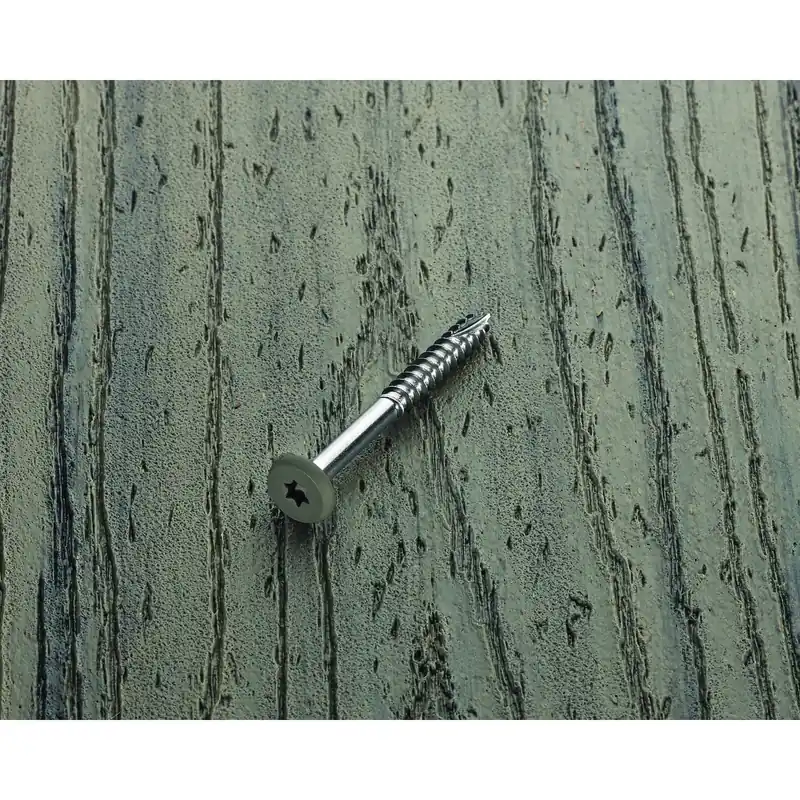 Starborn Deckfast No. 9 X 1-7/8 In. L Dark Gray Star Pan Head Fascia Screws 100 Pk