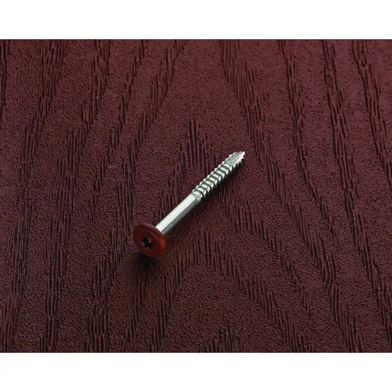 Starborn Deckfast No. 9 X 1-7/8 In. L Burgundy Star Pan Head Fascia Screws 100 Pk