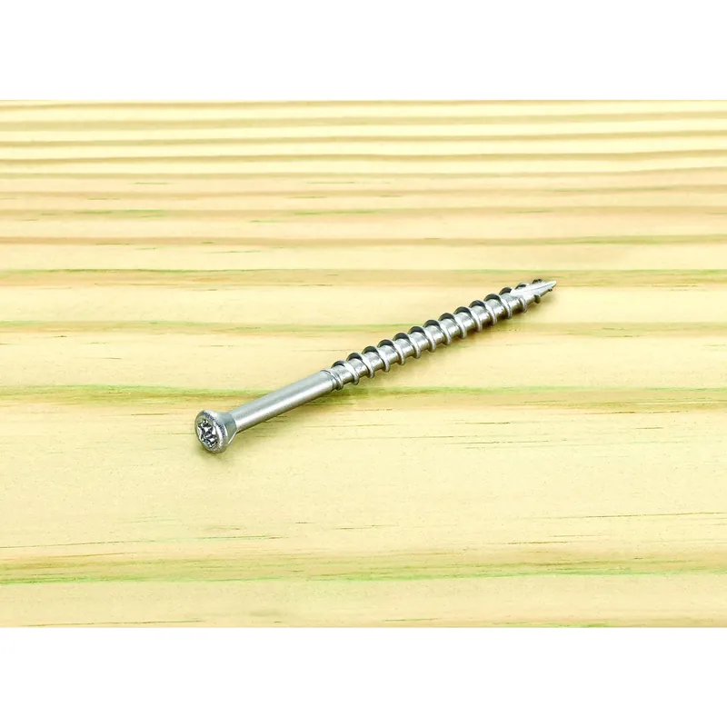 Starborn Deckfast No. 8 X 2-1/2 In. L Silver Star Trim Head Deck Screws 2500 Pk