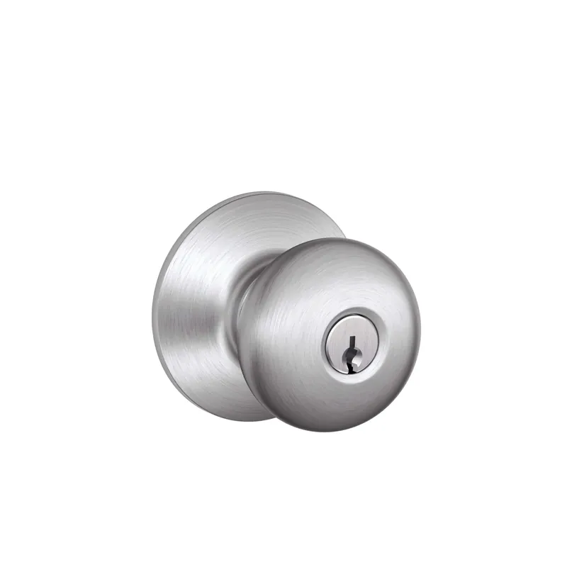 Plymouth Satin Chrome Entry Knobs Key K4 1-3/4 In. Ansi Grade 2