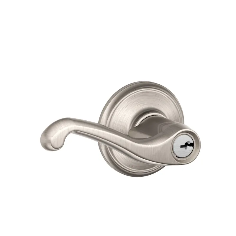 Flair Satin Nickel Entry Lever F51fla619nhka4 1-3/4 In. For Residential And Commercial Use