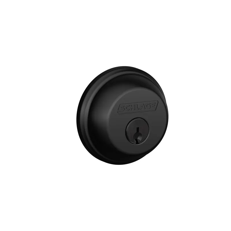B-series Matte Black Brass Single Cylinder Deadbolt Model B60n622k4