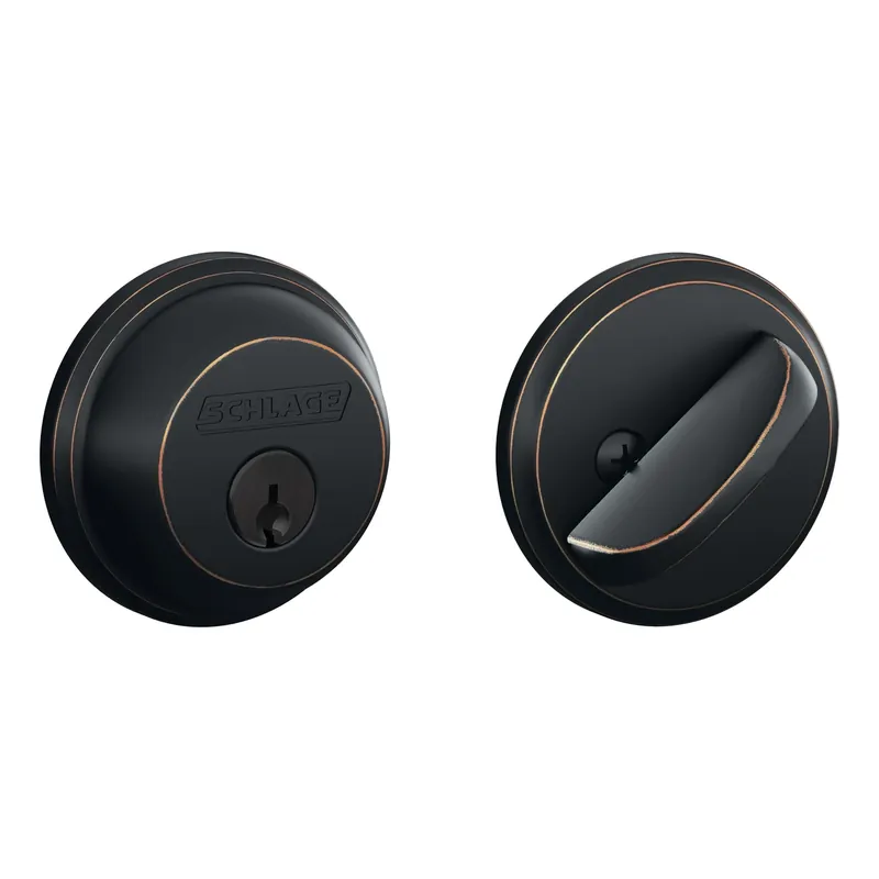 Aged Bronze Maximum Security Single Cylinder Deadbolt B60n716