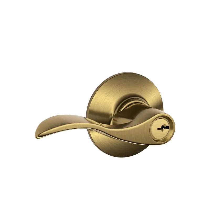 Accent Antique Brass Entry Lever F51acc609ka4 1-3/4 In. Adjustable Backset