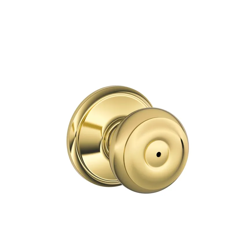 Georgian Classic Bright Brass/bright Chrome Privacy Knob Right Or Left Handed